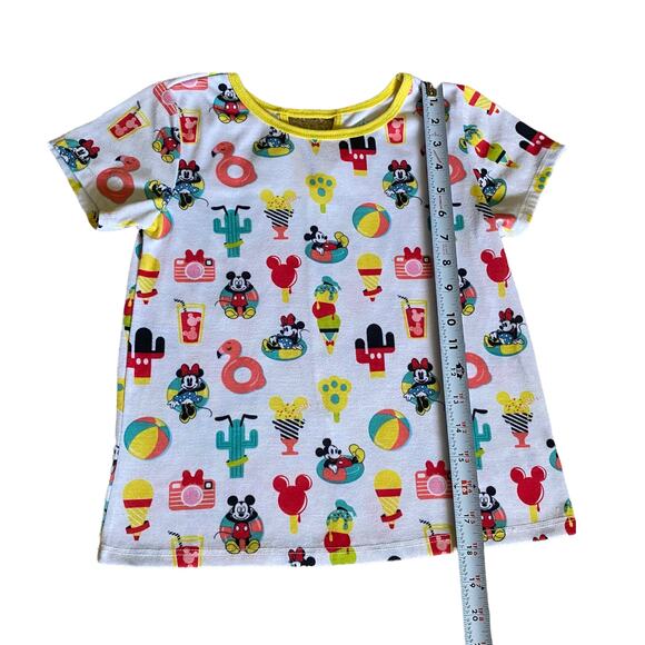 Disney Mickey and Minnie Mouse Summer Snack T-Shirt Kids Sz 7/8 - Picture 4 of 6